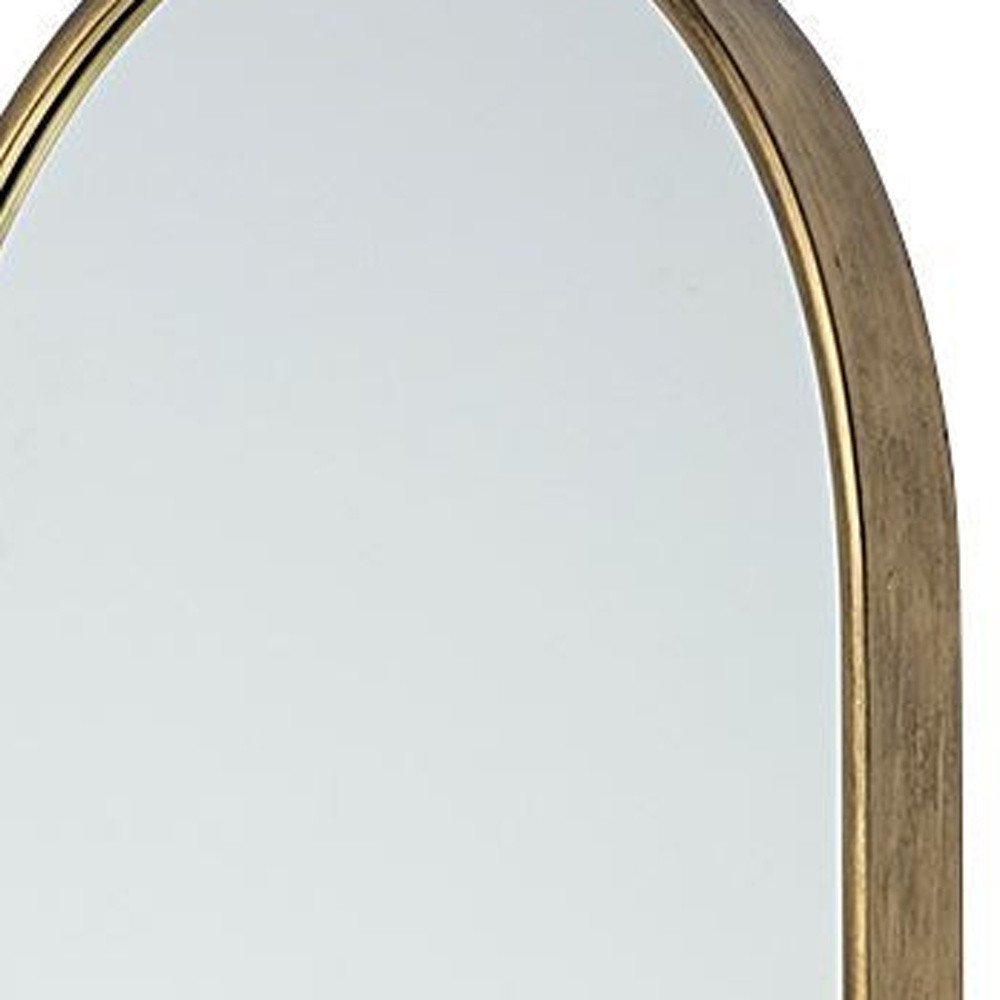 70" Gold Arch Metal Framed Accent Mirror HomeRoots