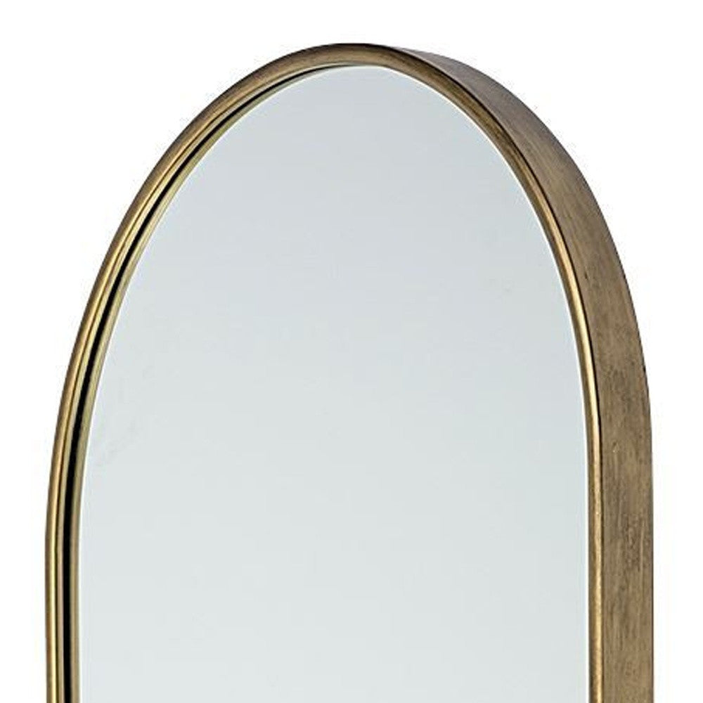 70" Gold Arch Metal Framed Accent Mirror