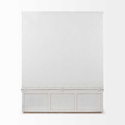76" White Solid Wood Six Hook Freestanding Coat Rack HomeRoots