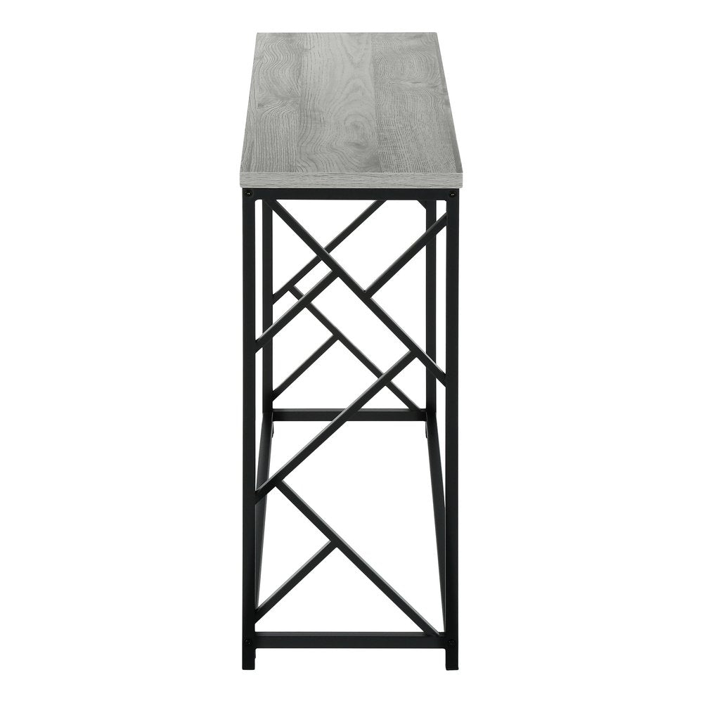 44" Gray and Black Frame Console Table HomeRoots