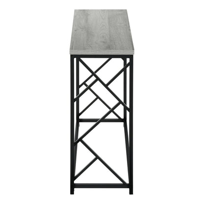 44" Gray and Black Frame Console Table