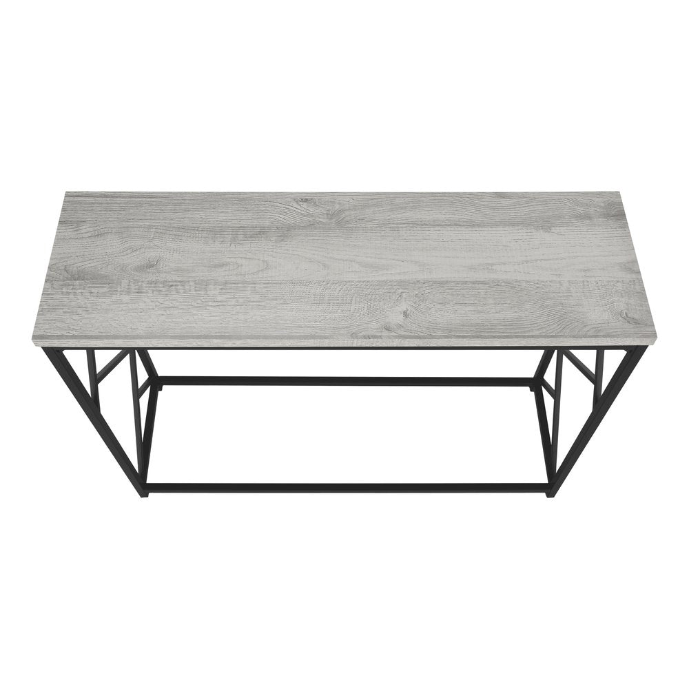 44" Gray and Black Frame Console Table HomeRoots