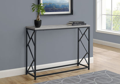 44" Gray and Black Frame Console Table HomeRoots