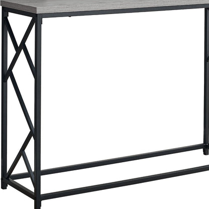 44" Gray and Black Frame Console Table HomeRoots