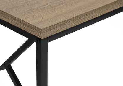44" Taupe and Black Wood and Metal Frame Console Table HomeRoots