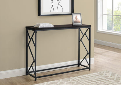 44" Brown And Black Frame Console Table HomeRoots