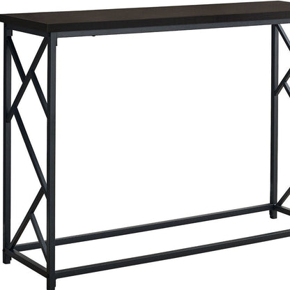 44" Brown And Black Frame Console Table HomeRoots