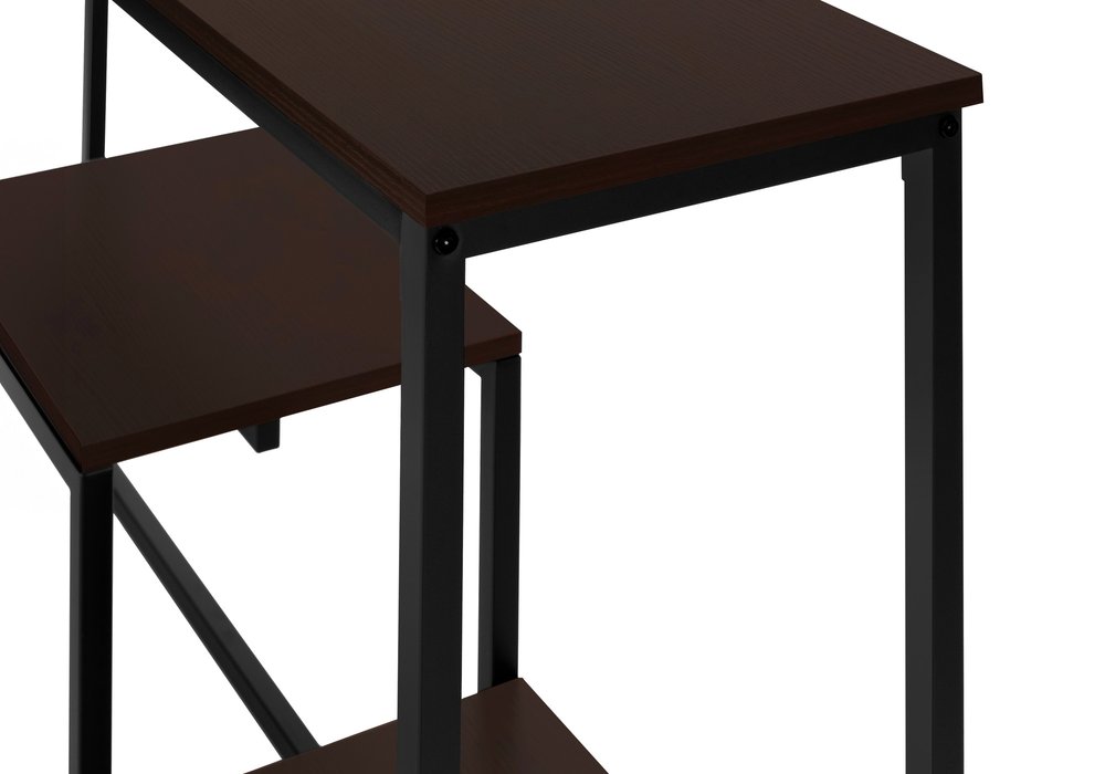 48" Brown and Black Frame Console Table With Shelves HomeRoots