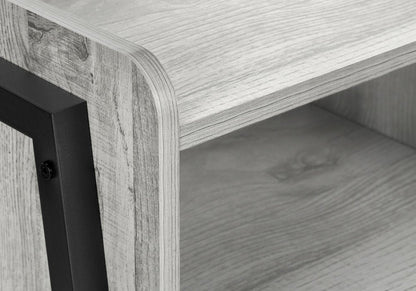 23" Rectangular Grey And Black Metal Accent Table HomeRoots