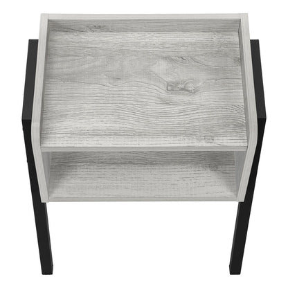 23" Rectangular Grey And Black Metal Accent Table HomeRoots