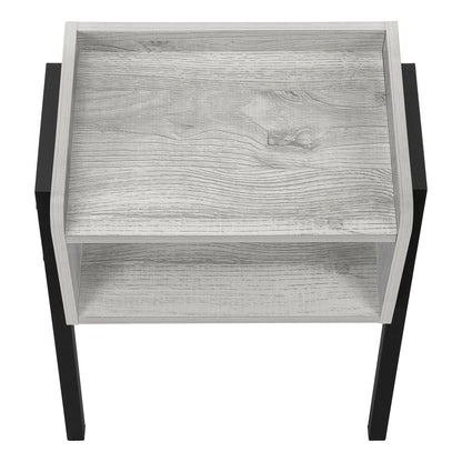 23" Rectangular Grey And Black Metal Accent Table HomeRoots