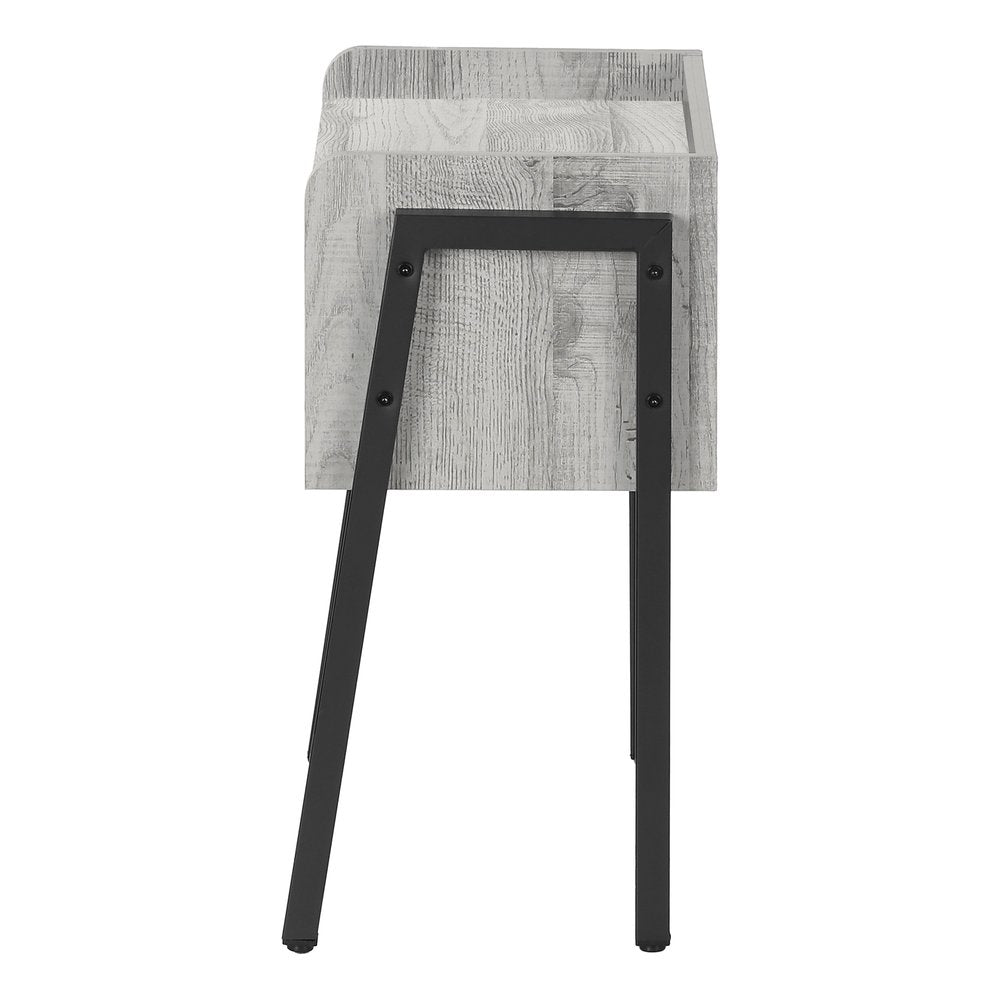23" Rectangular Grey And Black Metal Accent Table HomeRoots