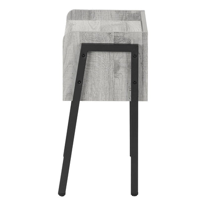 23" Rectangular Grey And Black Metal Accent Table HomeRoots