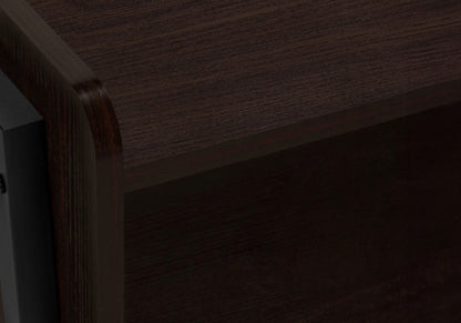 23" Rectangular Espresso Accent Table With Black Metal Legs HomeRoots