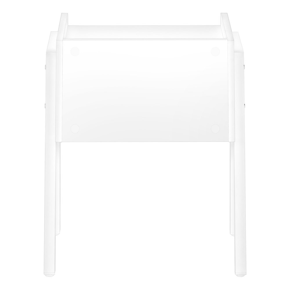 23" Rectangular White Accent Table With White Metal Legs HomeRoots