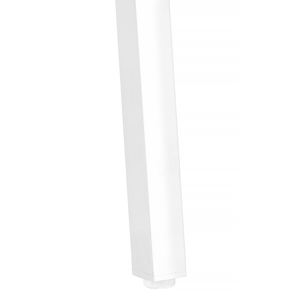 23" Rectangular White Accent Table With White Metal Legs HomeRoots