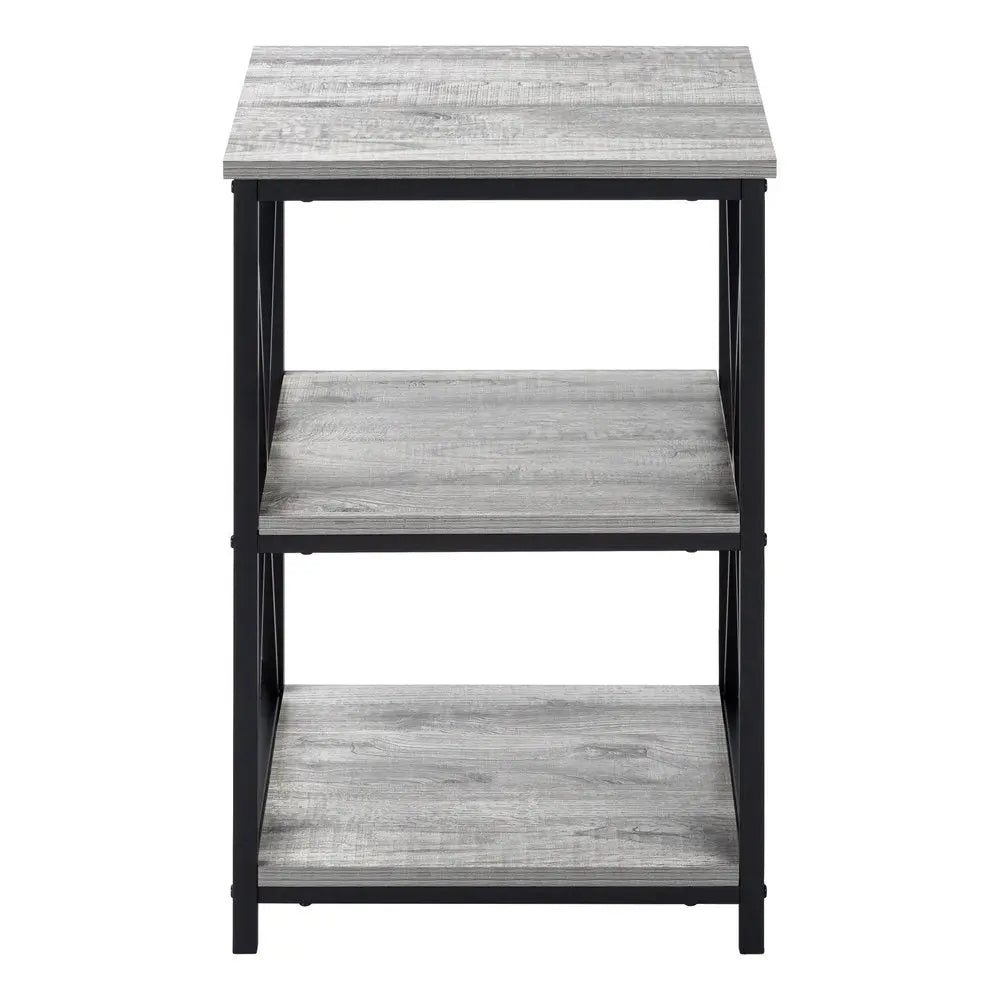 26" Rectangular Grey Black Metal Accent Table HomeRoots