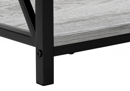 26" Rectangular Grey Black Metal Accent Table HomeRoots