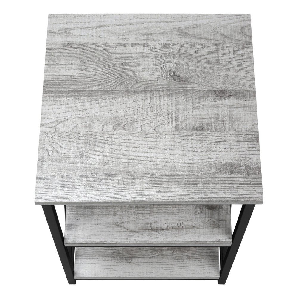 26" Rectangular Grey Black Metal Accent Table HomeRoots