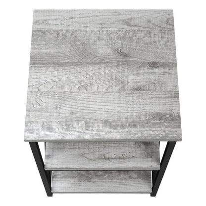 26" Rectangular Grey Black Metal Accent Table HomeRoots