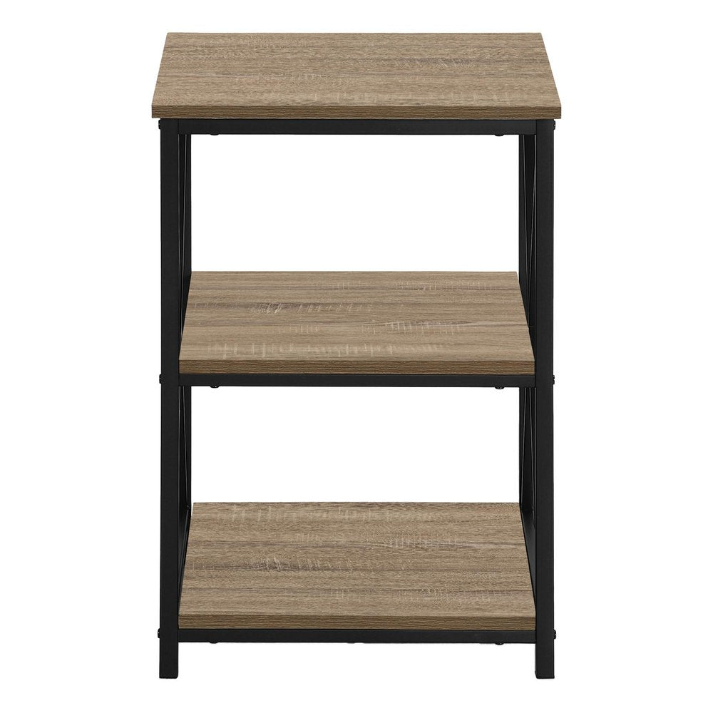 26" Rectangular Dark Taupe Black Metal Accent Table HomeRoots