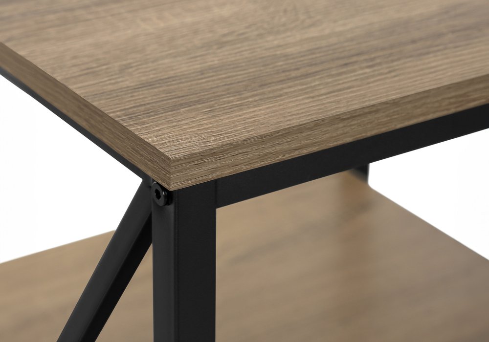 26" Rectangular Dark Taupe Black Metal Accent Table HomeRoots
