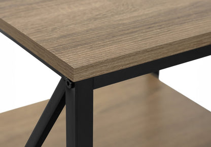26" Rectangular Dark Taupe Black Metal Accent Table HomeRoots