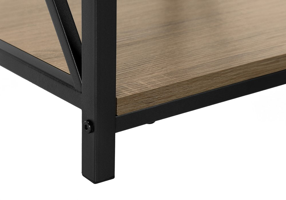 26" Rectangular Dark Taupe Black Metal Accent Table HomeRoots