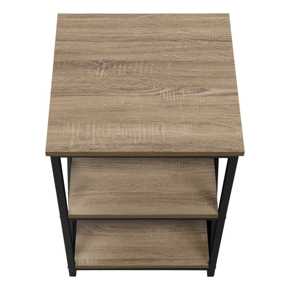 26" Rectangular Dark Taupe Black Metal Accent Table HomeRoots