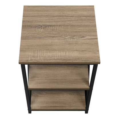 26" Rectangular Dark Taupe Black Metal Accent Table HomeRoots