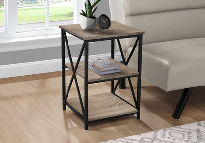 26" Rectangular Dark Taupe Black Metal Accent Table HomeRoots