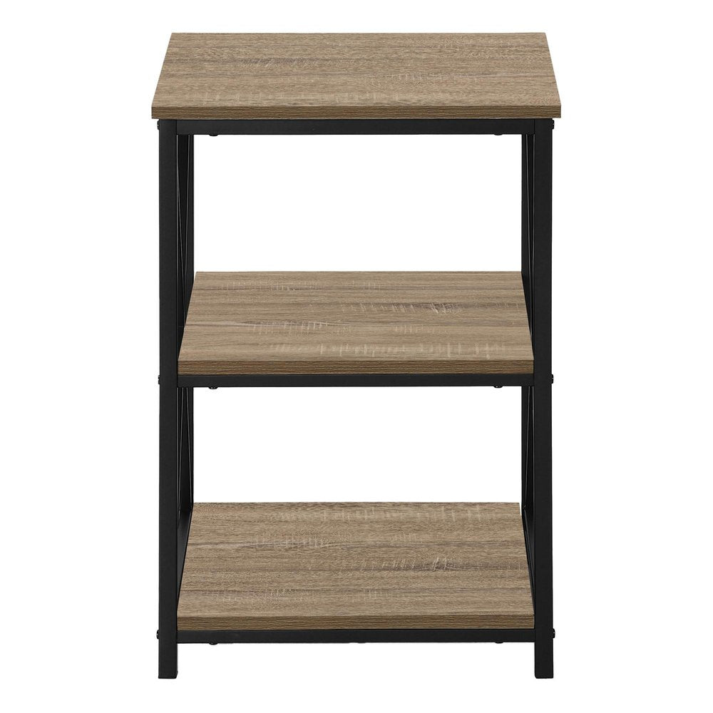 26" Rectangular Dark Taupe Black Metal Accent Table HomeRoots