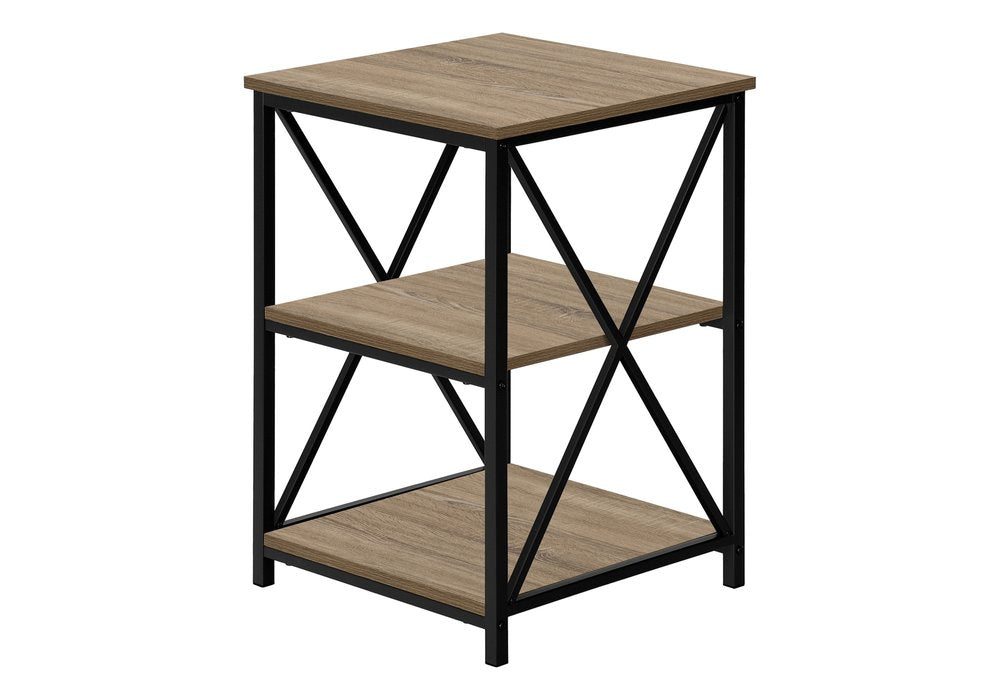 26" Rectangular Dark Taupe Black Metal Accent Table HomeRoots