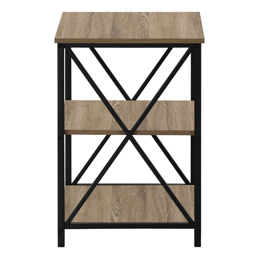 26" Rectangular Dark Taupe Black Metal Accent Table HomeRoots