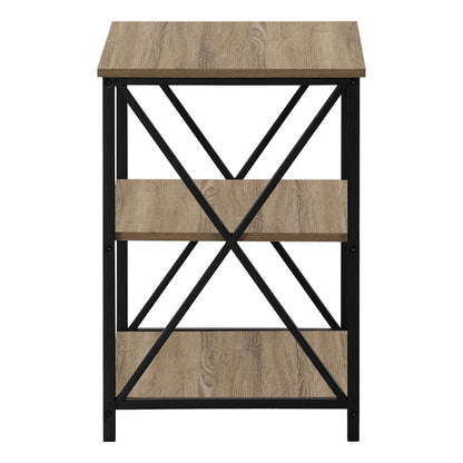 26" Rectangular Dark Taupe Black Metal Accent Table HomeRoots