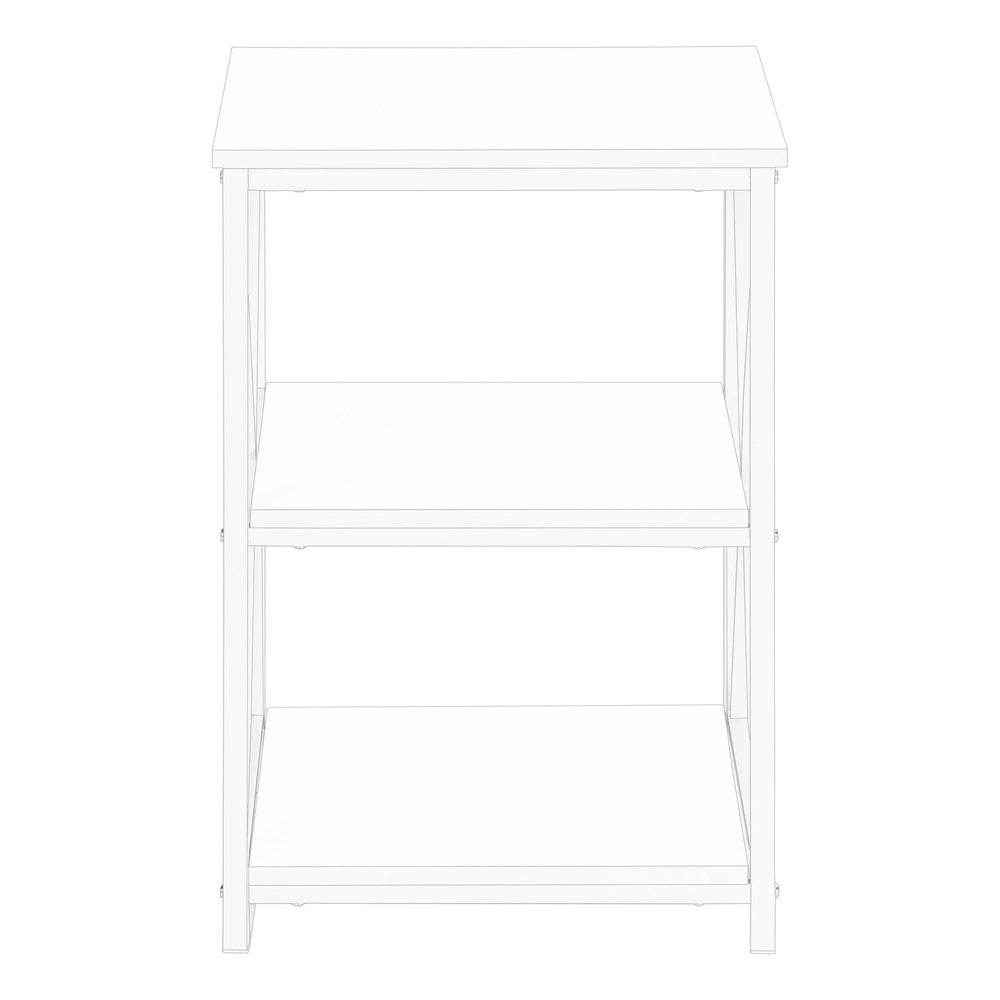 26" Rectangular White White Metal Accent Table HomeRoots