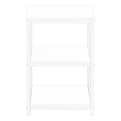 26" Rectangular White White Metal Accent Table HomeRoots