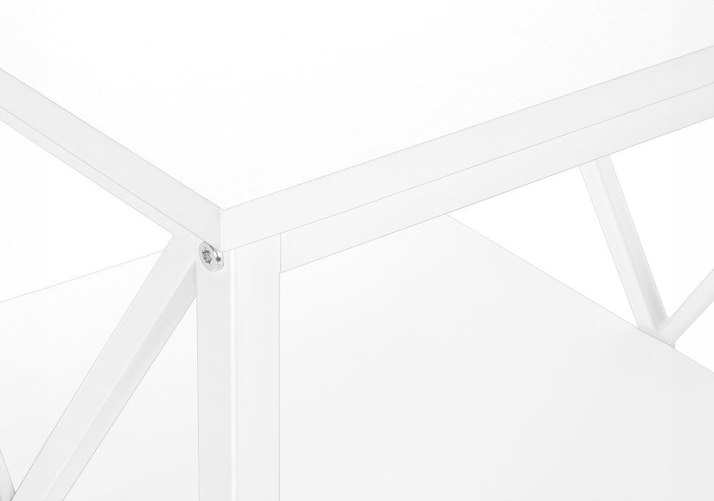26" Rectangular White White Metal Accent Table HomeRoots