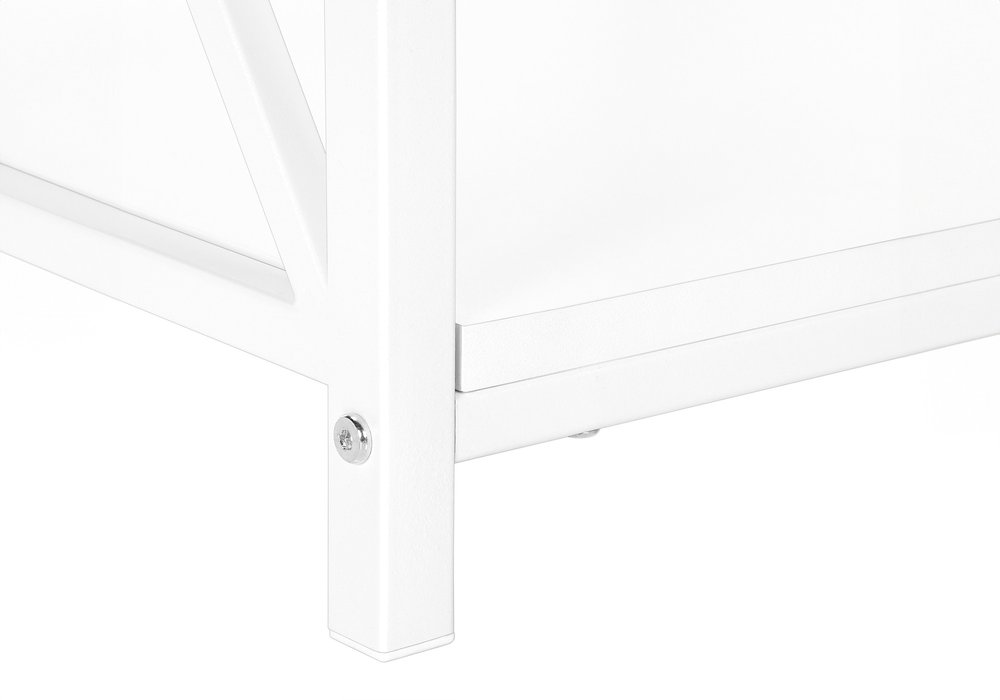 26" Rectangular White White Metal Accent Table HomeRoots