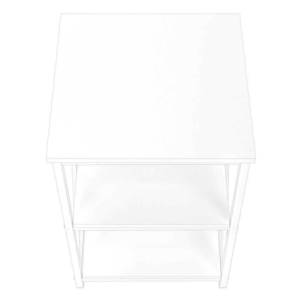 26" Rectangular White White Metal Accent Table HomeRoots