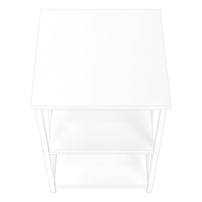 26" Rectangular White White Metal Accent Table HomeRoots