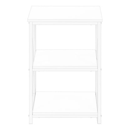 26" Rectangular White White Metal Accent Table HomeRoots
