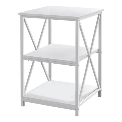 26" Rectangular White White Metal Accent Table HomeRoots