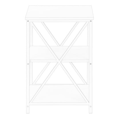 26" Rectangular White White Metal Accent Table HomeRoots