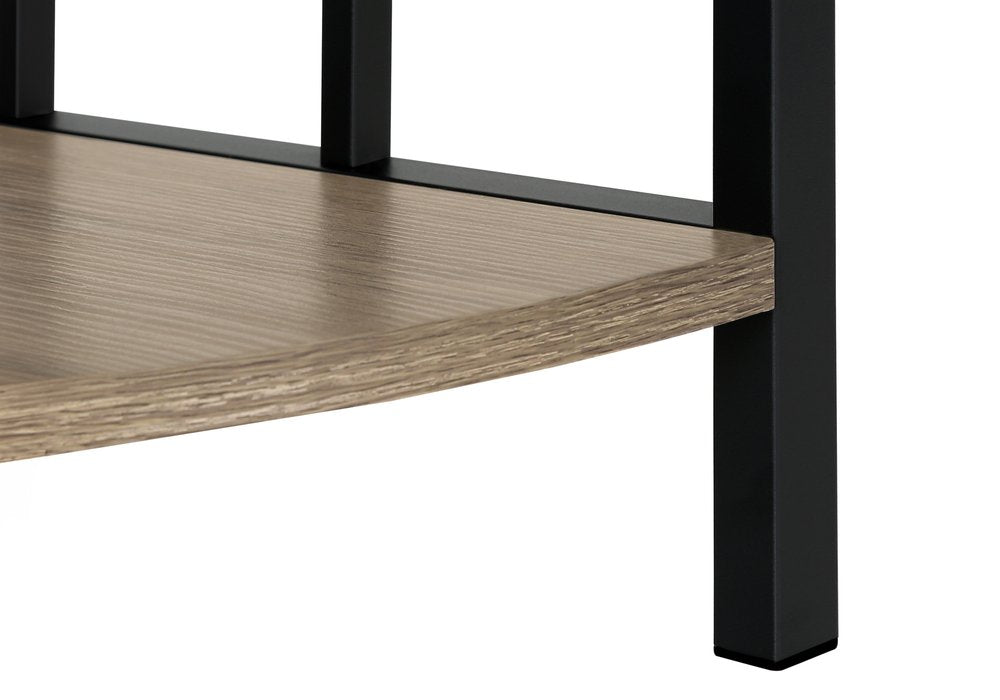 62" Dark Taupe Metal Corner Bookcase HomeRoots
