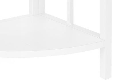 62" White Metal Corner Bookcase HomeRoots