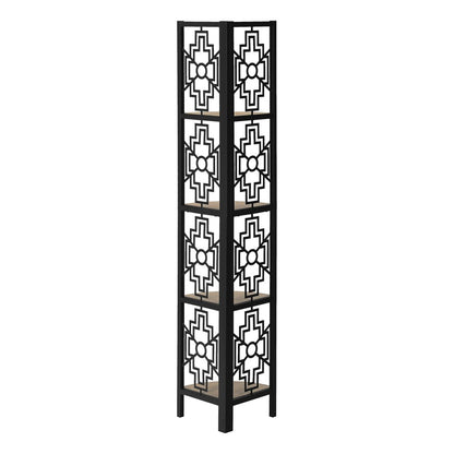 Taupe Metal Four Tier Corner Bookcase HomeRoots
