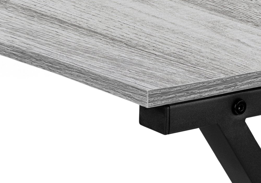 55" Gray and Black L Shape Computer Desk HomeRoots
