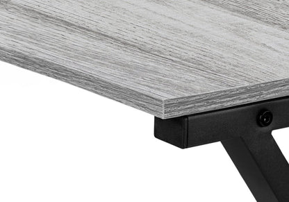 55" Gray and Black L Shape Computer Desk HomeRoots