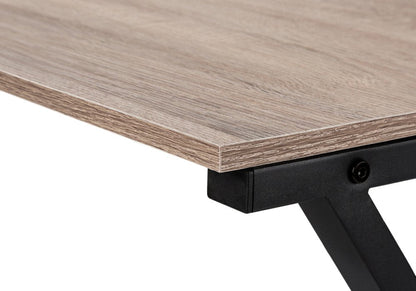 55" Taupe and Black L Shape Computer Desk HomeRoots